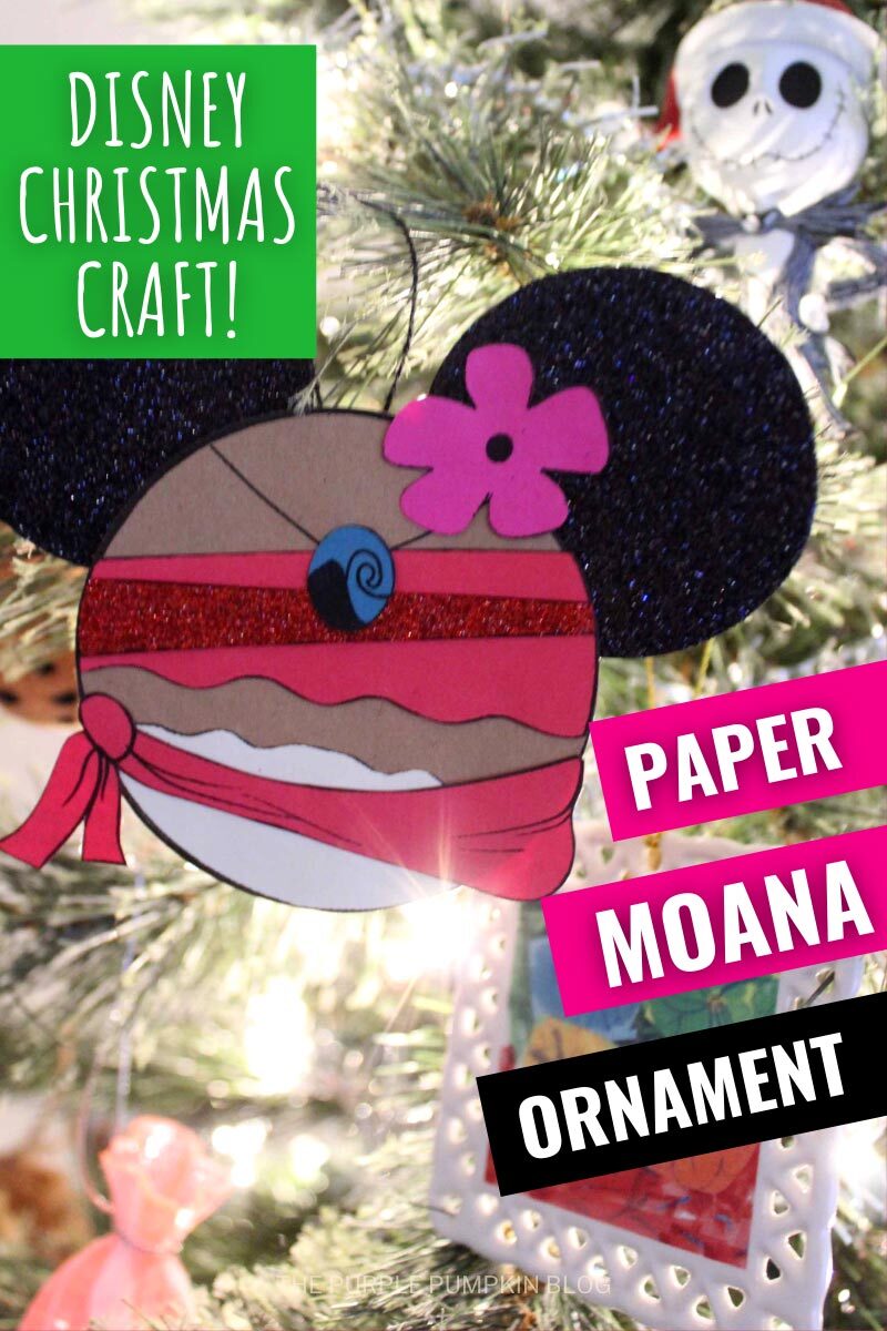 Disney Christmas Craft! Paper Moana Ornament