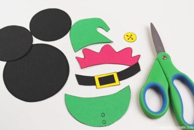 Elf Mickey Mouse Ornament Pieces