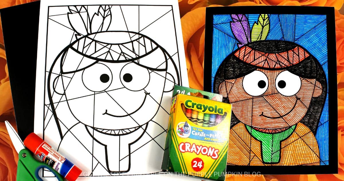 Free Printable Native American Boy Coloring Sheet