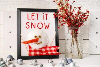 Finished Snowman Sign Craft
