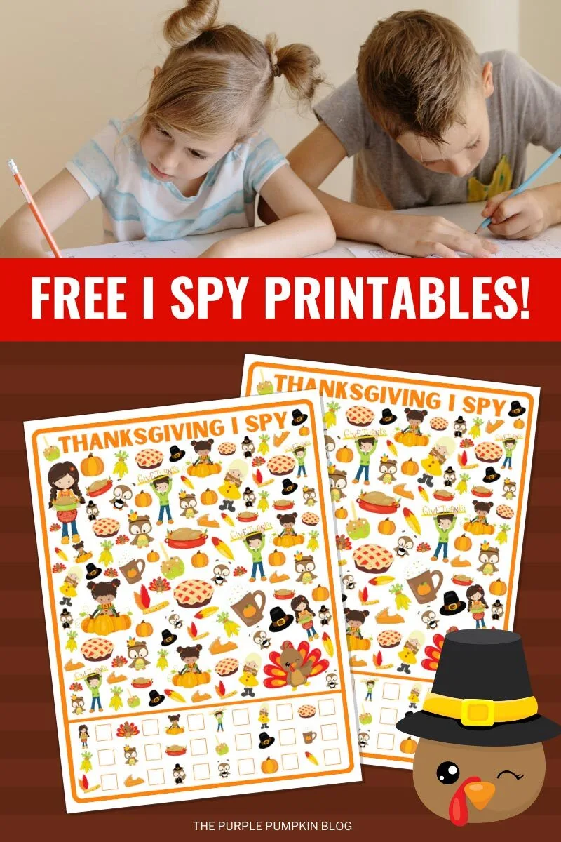Fun Free Printable Thanksgiving I Spy Game for Kids!