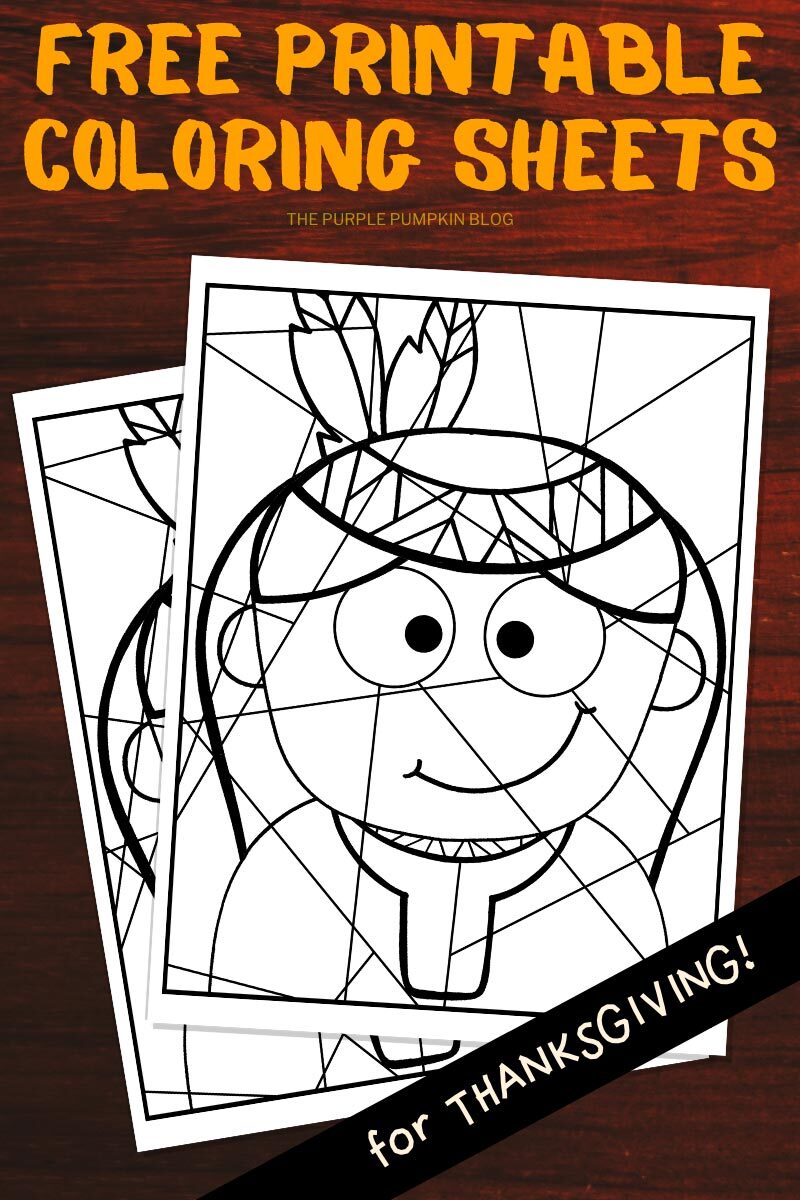 Free Printable Native American Coloring Sheets for Thanksgiving
