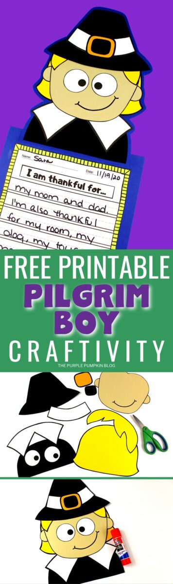 Free Printable Pilgrim Boy Craftivity