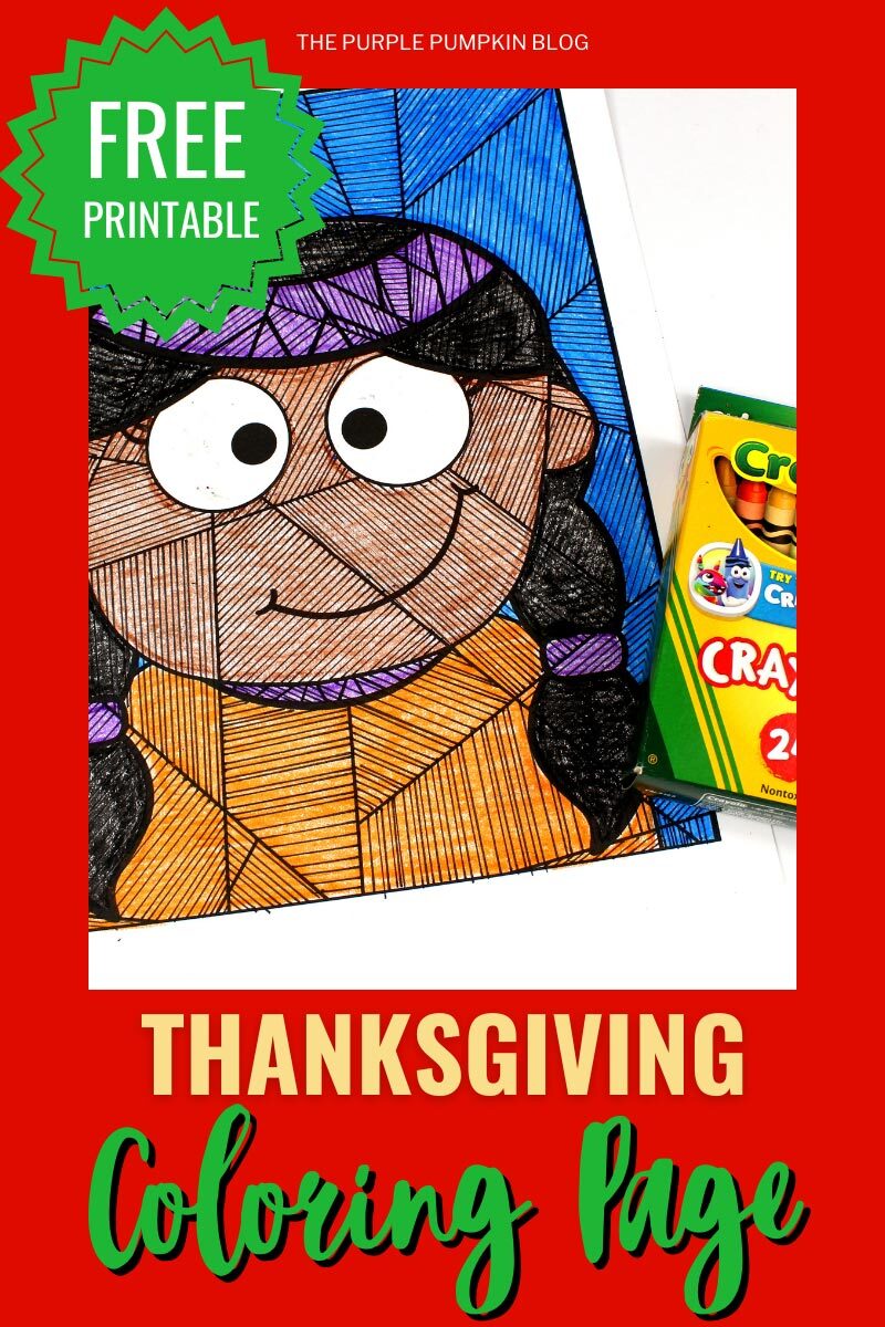 Free Printable Thanksgiving Native American Girl Coloring Page