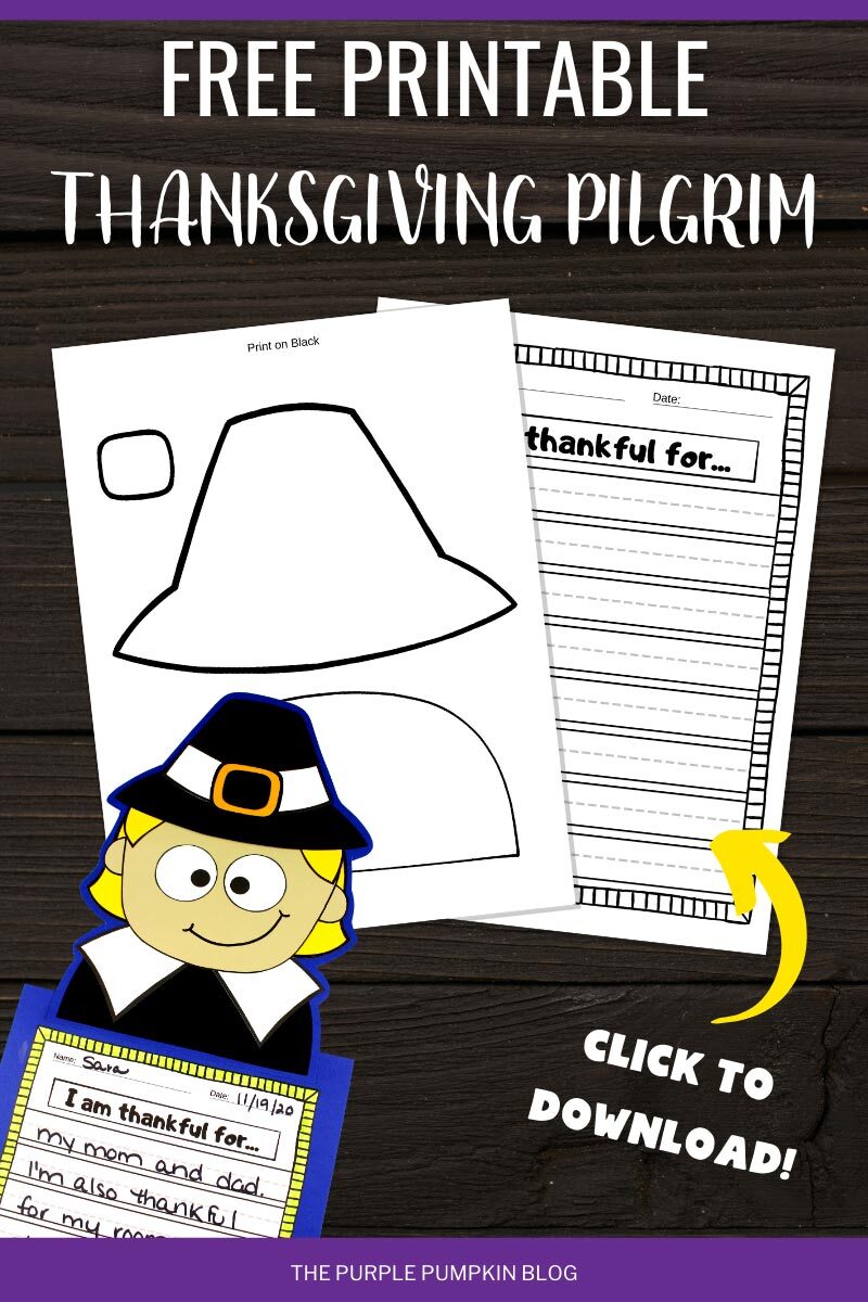 Free Printable Thanksgiving Pilgrim Activity