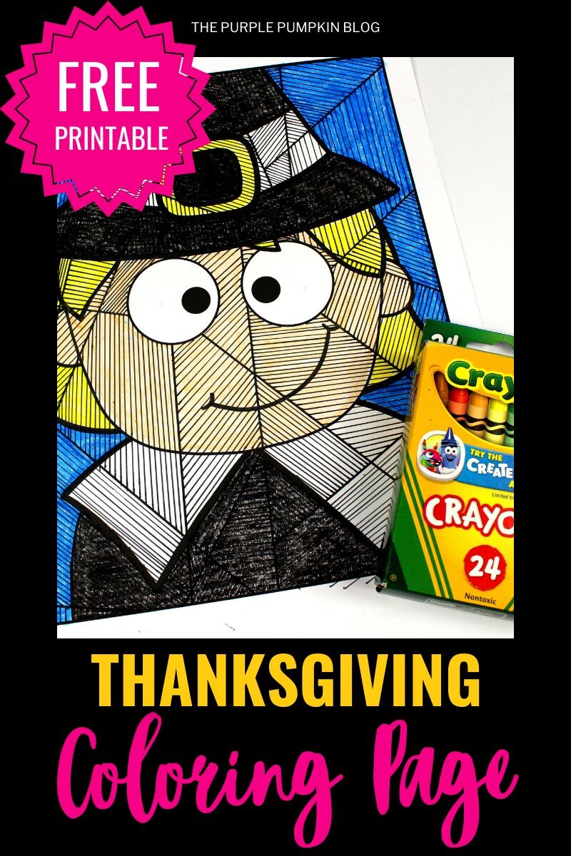 Free Printable Thanksgiving Pilgrim Boy Coloring Page