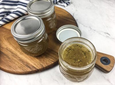 Homemade Chicken Broth in Jars