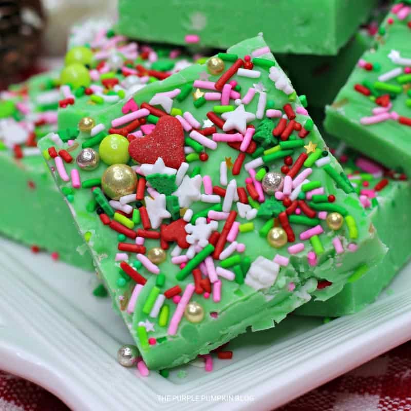 Grinch-themed Christmas Fudge Recipe