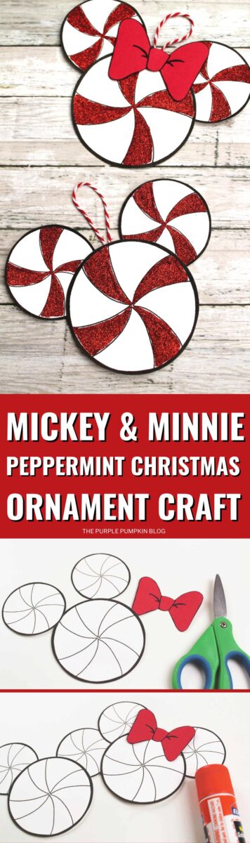Mickey Minnie Peppermint Disney Christmas Ornament Craft