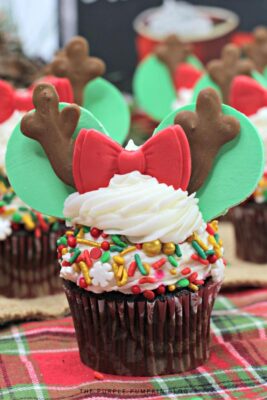 Minnie Mouse Reindeer Cupcakes Recipe