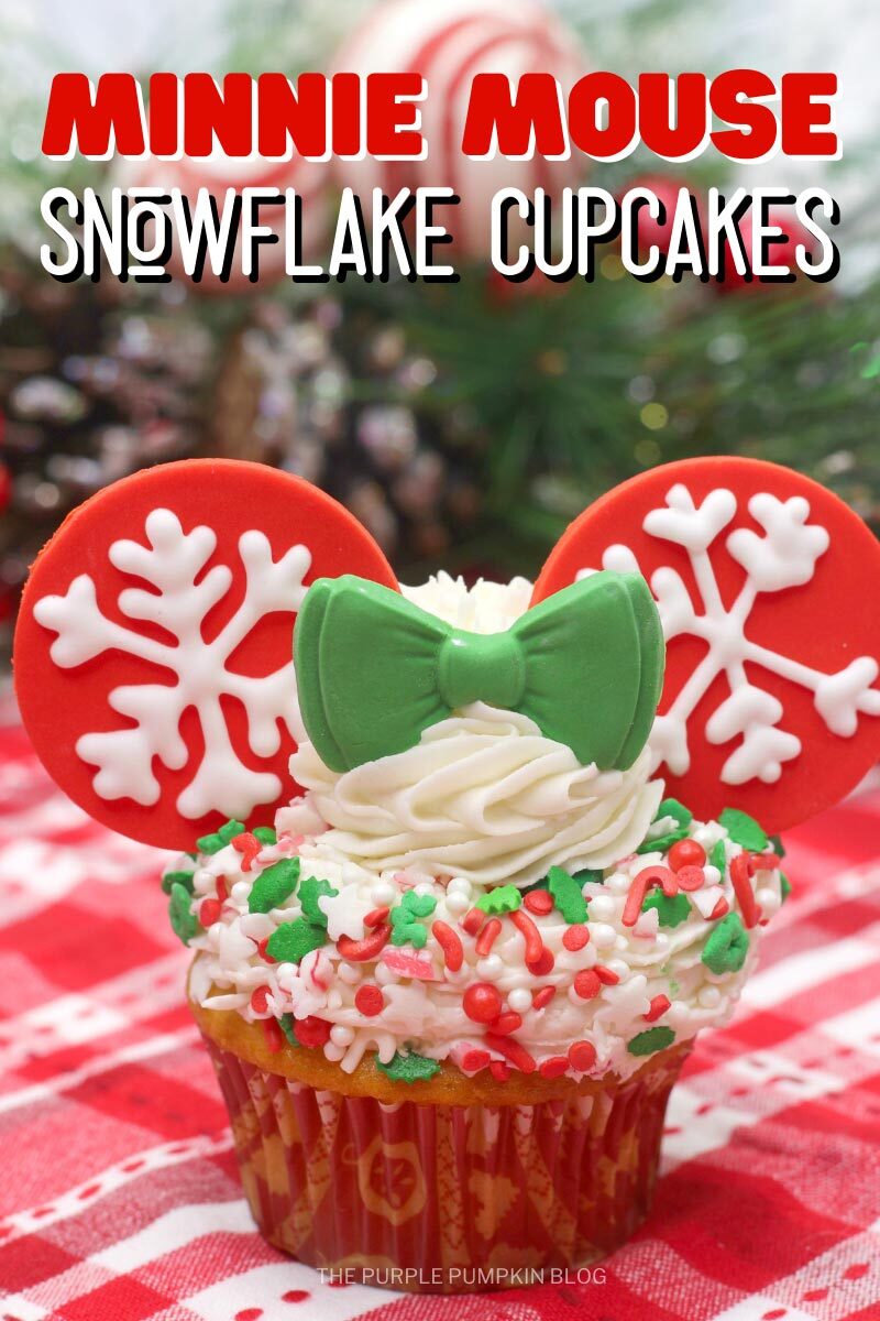 Minnie Mouse Snowflake Cupcakes
