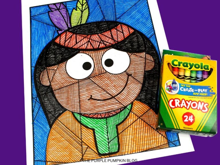 Free Printable Native American Boy Coloring Sheet