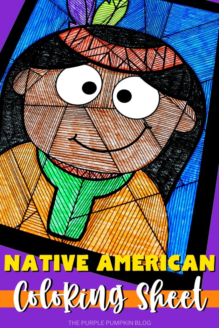 Free Printable Native American Boy Coloring Sheet