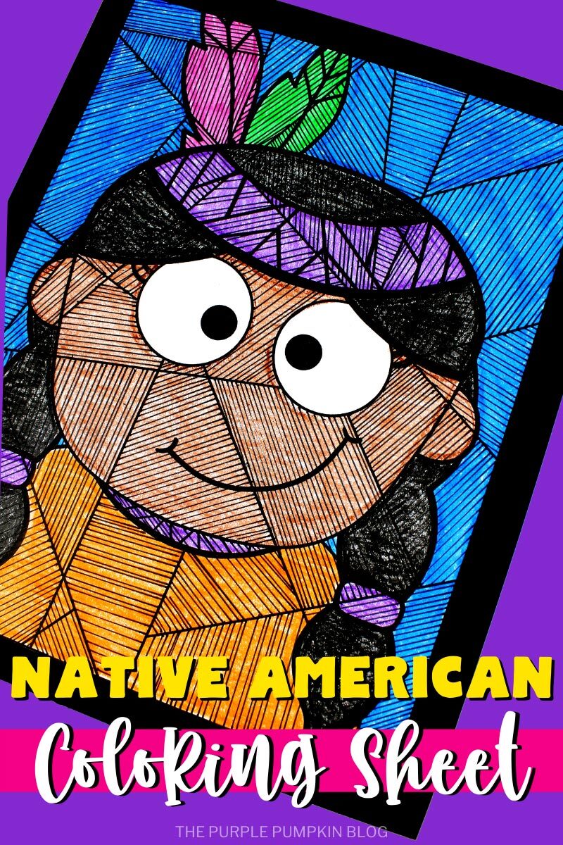 Native American Girl Coloring Sheet