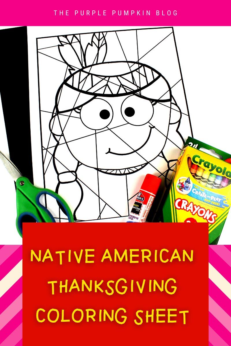 Native American Thanksgiving Coloring Sheet