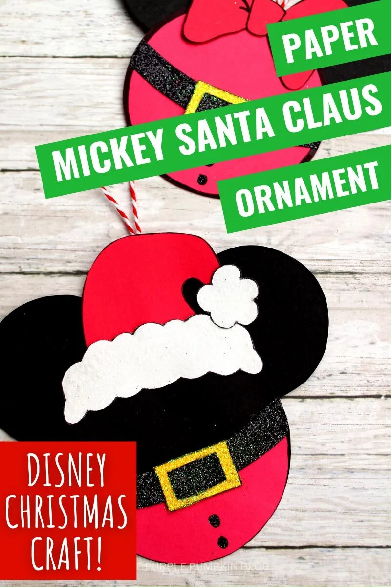 Santa Mickey & Minnie Mouse Christmas Ornaments Craft