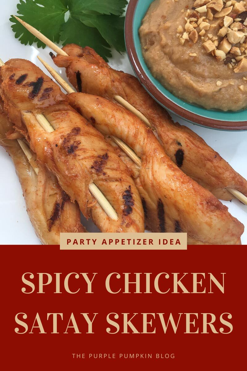 Party Appetizer Idea - Spicy Chicken Satay Skewers