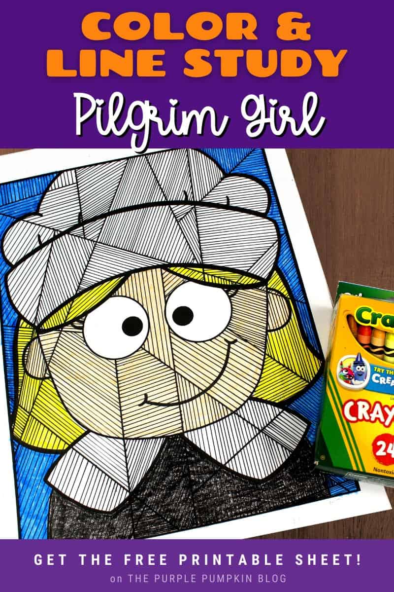 Free Printable Thanksgiving Pilgrim Girl Coloring Sheet