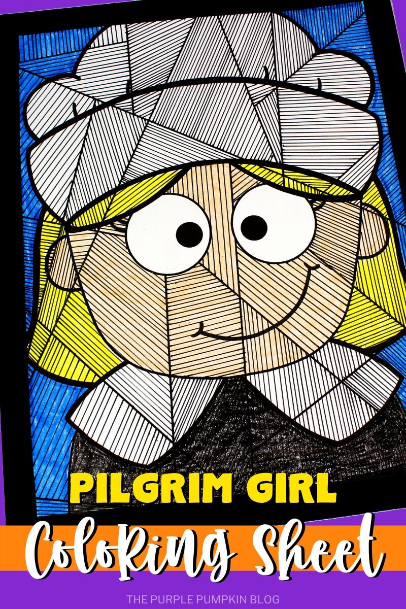 Pilgrim Girl Coloring Sheet