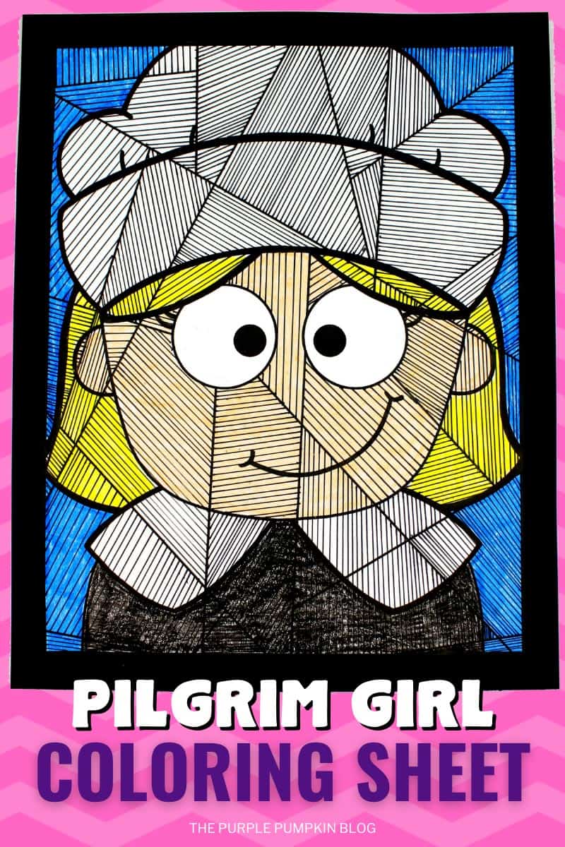 Pilgrim-Girl-Coloring-Sheet