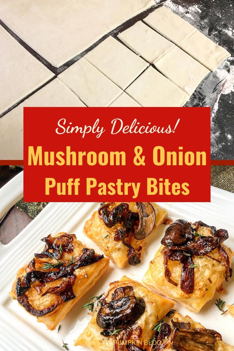 Recipe for Mushroom & Onion Puff Pastry Bites