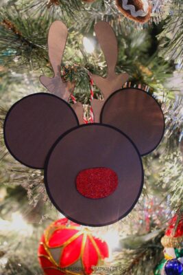Reindeer Mickey Ornament for Christmas