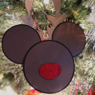 Reindeer Mickey Ornament for Christmas