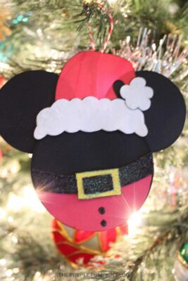 Santa Mickey Mouse Christmas Tree Ornament Craft