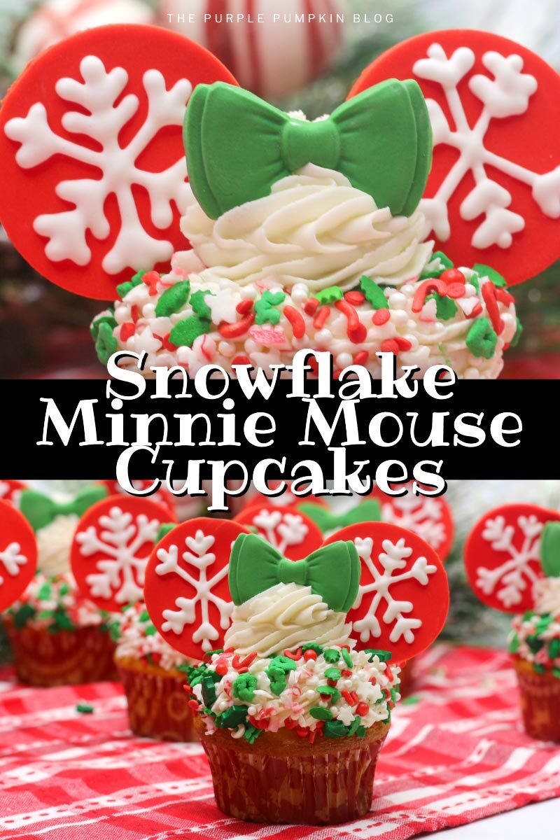 Snowflake Minnie Mouse Cupcakes
