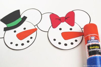 Snowman Mickey & Minnie Ornament Construction