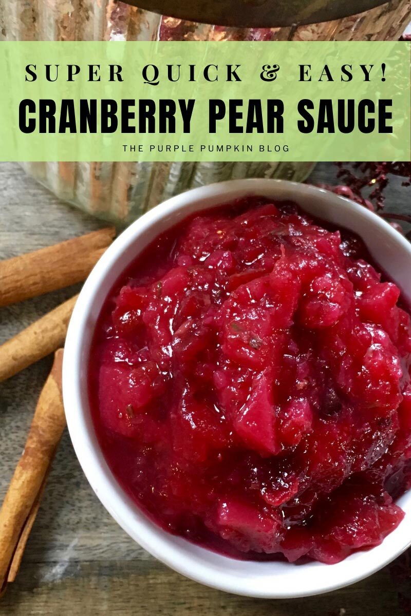 Super Quick & Easy Cranberry Pear Sauce