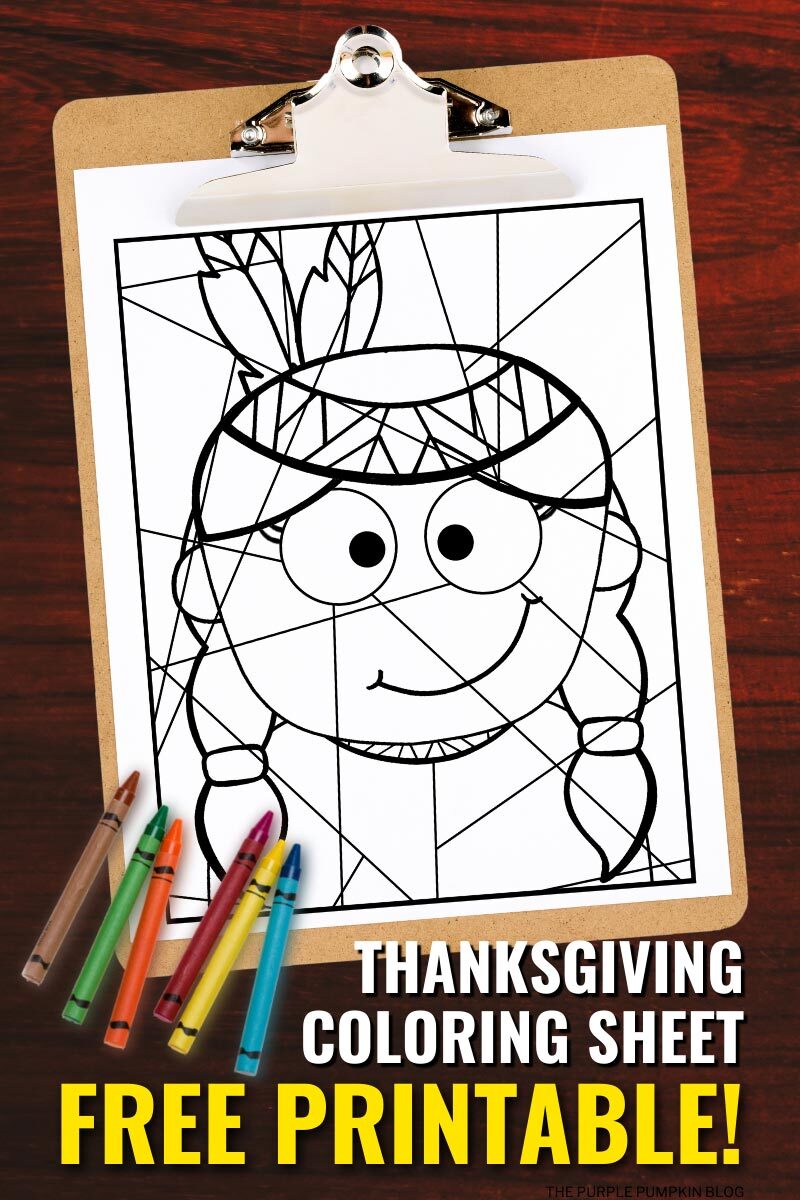 Thanksgiving Coloring Sheet Free Printable