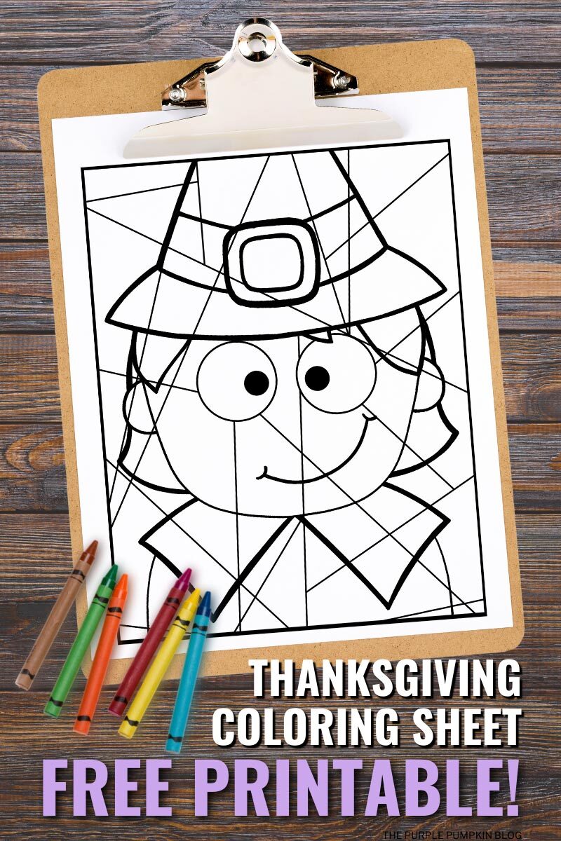 Thanksgiving Coloring Sheet Free Printable