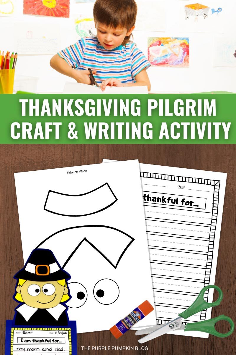 Thanksgiving Pilgrim Craft & Writing Activity
