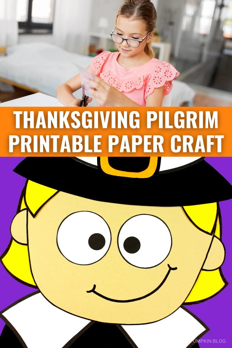 Thanksgiving Pilgrim Printable Paper Craft