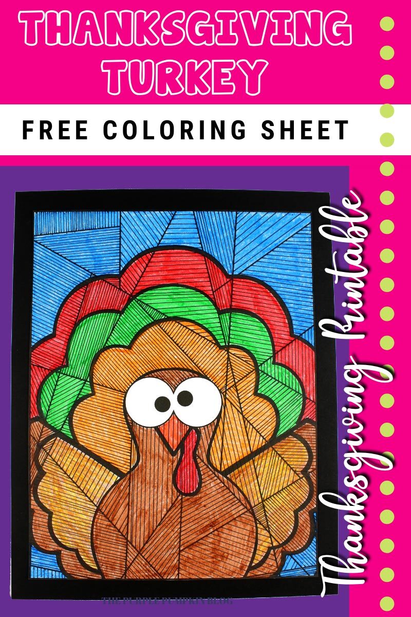 Thanksgiving Turkey Free Coloring Sheet