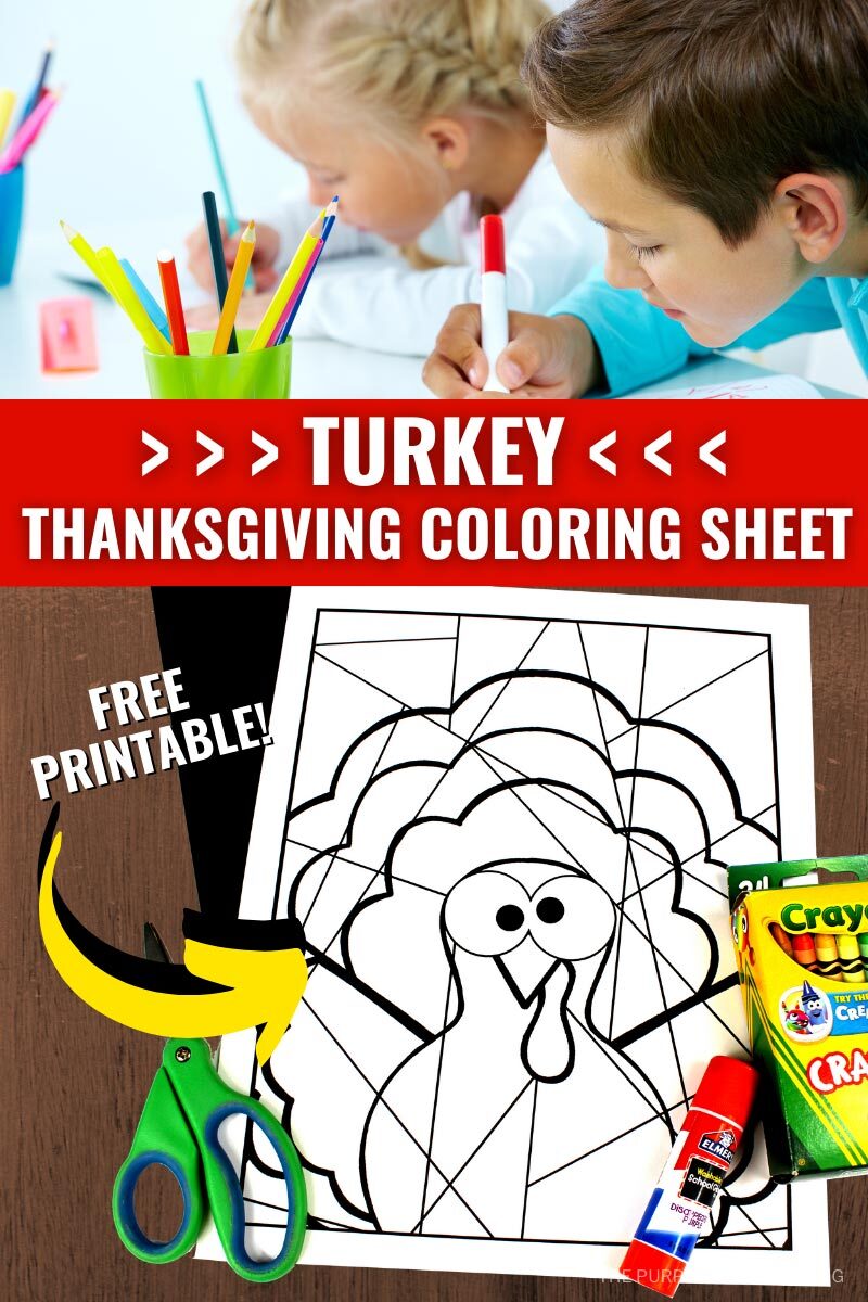 Turkey Thanksgiving Coloring Sheet Printable