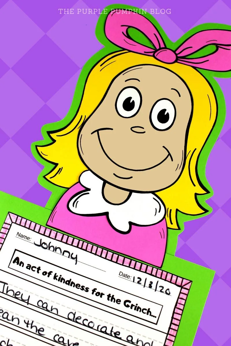 Free Printable Cindy Lou Who Craftivity &amp; Creative Writing Project