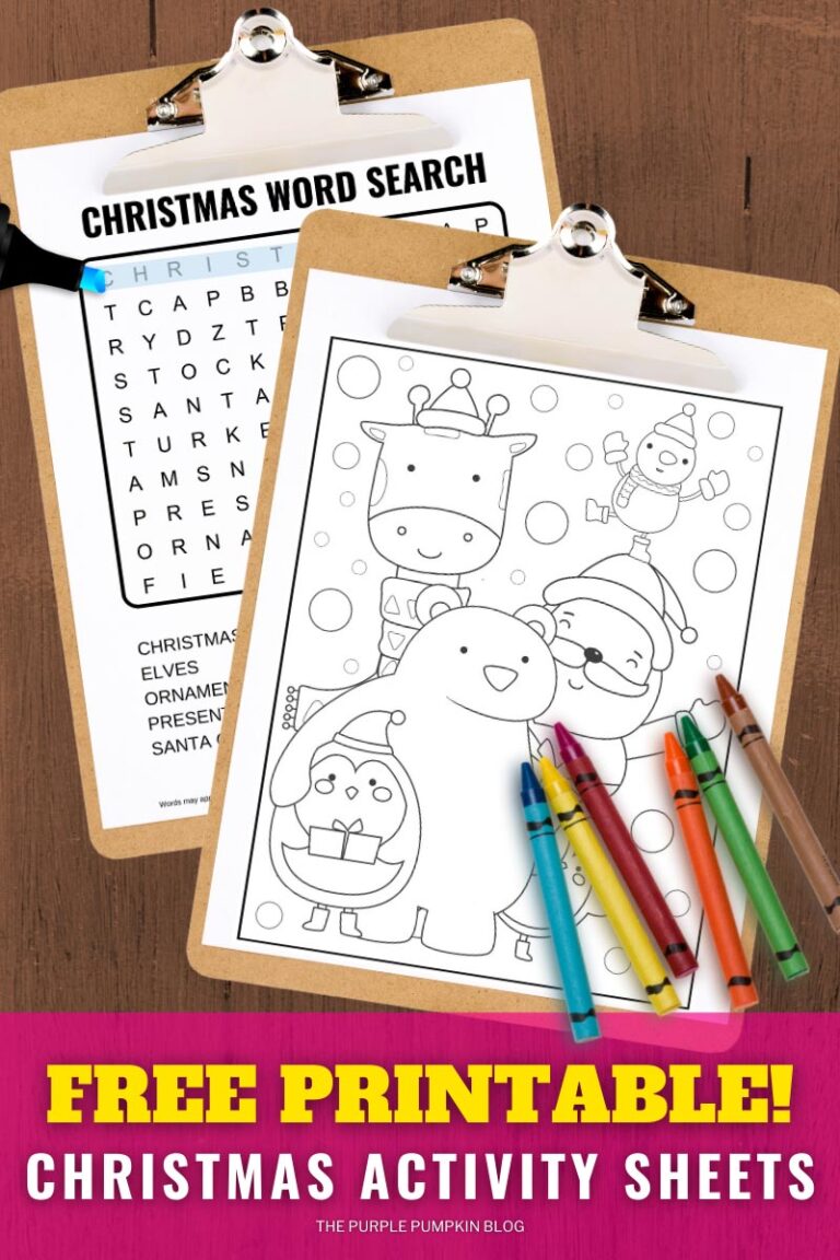 Free Printable Christmas Activity Sheets for Kids (Print at Home!)