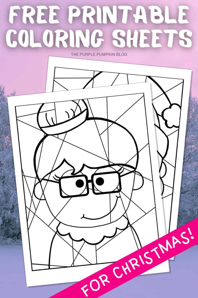 Free Printable Mrs. Claus Coloring Sheet for Christmas!