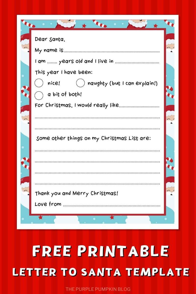 Free Printable Letter to Santa & Envelope Templates!