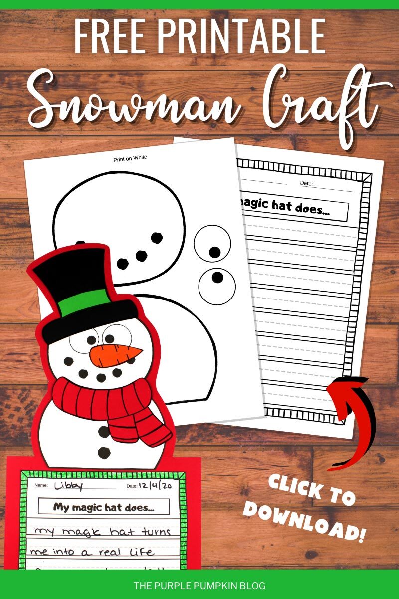 Free Printable Snowman Craft