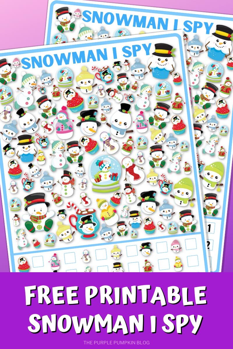 Free Printable Snowman I Spy Game