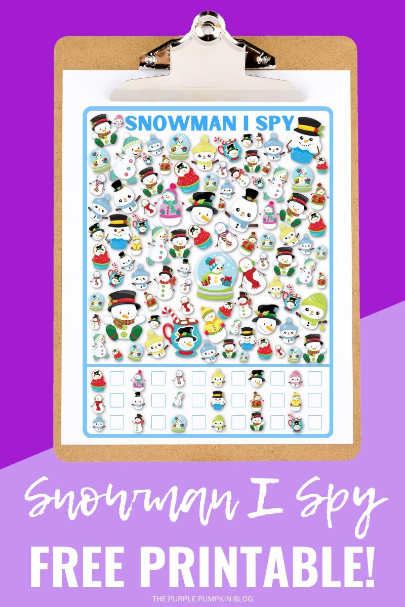 Free Snowman I Spy Printable