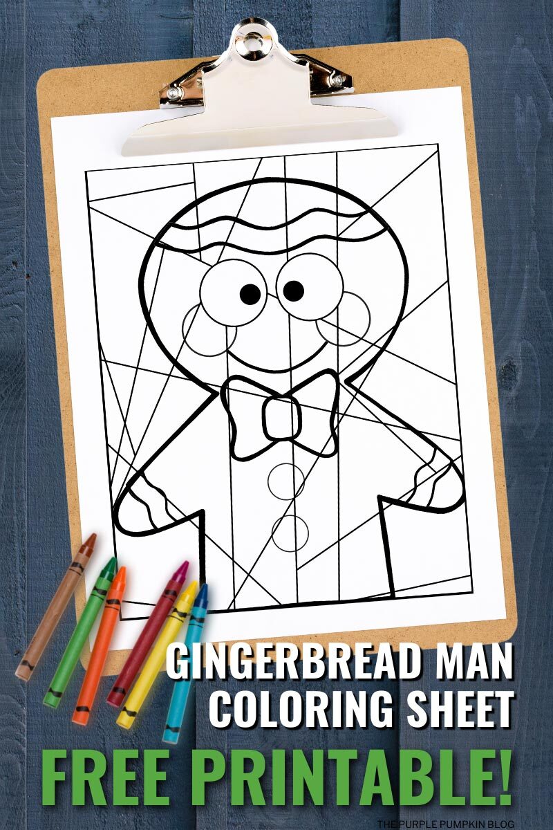 Gingerbread Man Coloring Sheet Free Printable