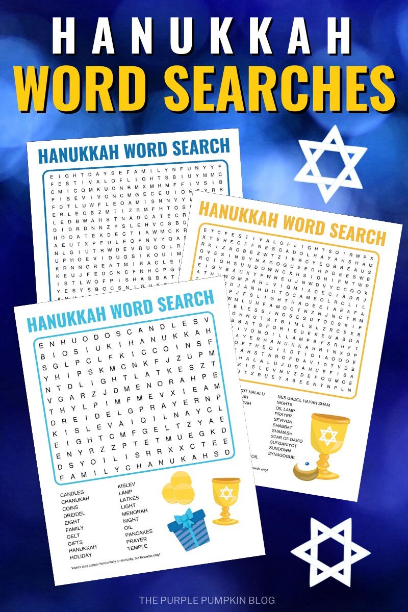 Hanukkah Word Searches