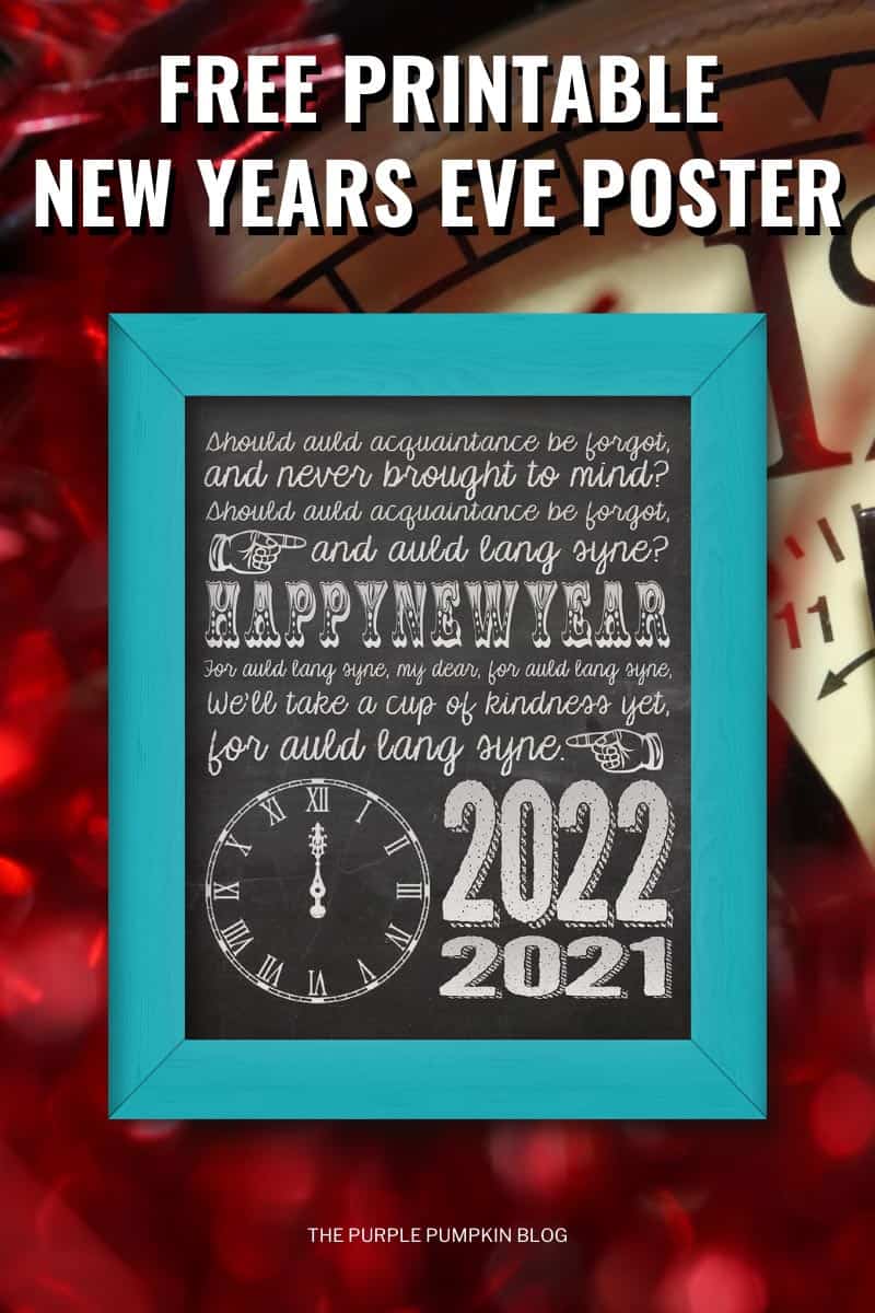 Poster for 2022 New Years Eve