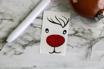 Reindeer Decal Red and White Layers