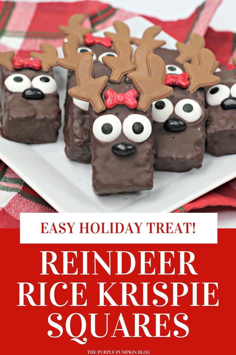 Reindeer Rice Krispies Squares Easy Holiday Treat!