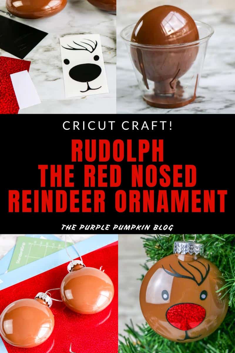 Reindeer Ornament Craft Using Cricut Cutting Machine Reindeer Handprint Ornament
